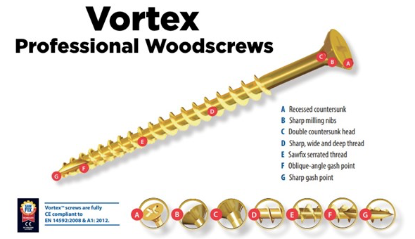 Vortex Woodscrews Vortex Woodscrews